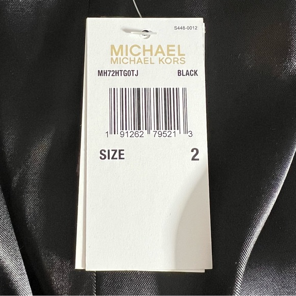 MICHAEL Michael Kors Wool Blend Black Double Breasted Coat w/Sequin Coll… - Picture 14 of 16